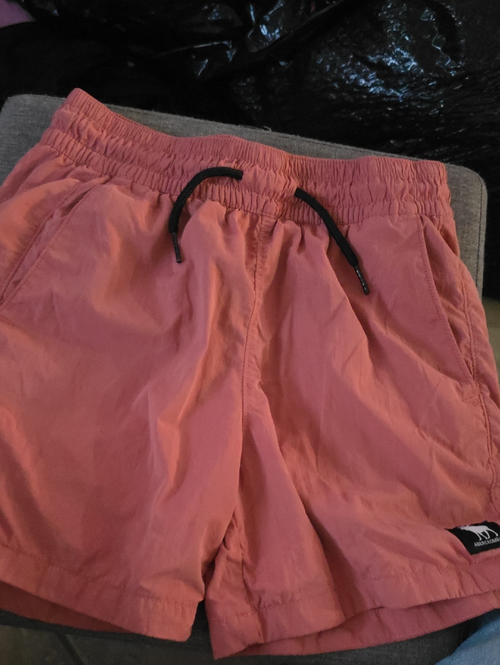 abercrombie kids coral drawstring shorts